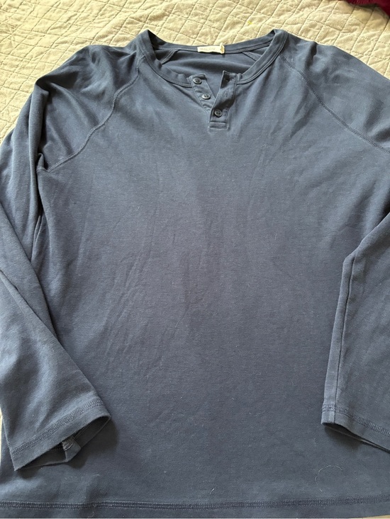 Other - Barefoot Dreams Malibu Collection Navy Long Sleeve Henley Shirt Men’s large soft